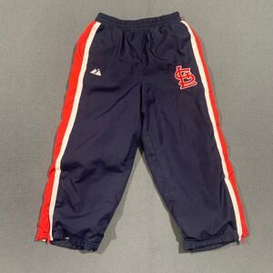 Majestic St Louis Cardinals Kids 4T Navy Blue Track Pants MLB Baseball Lined